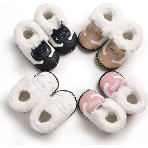 Baby Shoes Newborn Boys Sneakers Winter Warm Infant Kid Girls Boys Crib Shoes Soft Sole Anti-slip Baby First Walkers SHL084