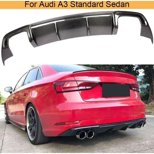 Carbon Fiber Rear Bumper Diffuser Lip Spoiler for Audi A3 Standard Sedan 2017-2019 Non S3 Sline Rear Bumper Diffuser Lip Spoiler