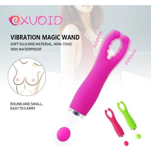 EXVOID Nipple Clip Vibrator Dildo Vibrator G spot Stimulate Vibrators Sex Toys for Women Dildo Clip Masturbate Silicone