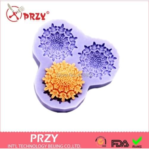 Fondant Mold Mini Candy Sugar Art Resin Clay Flower Soap Mold Chocolate Mold Confetti Soap Flowers NO.SI363 Moulds PRZY 001