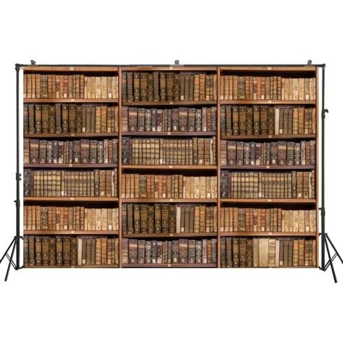 HUAYI Photography Backdrop Old Retro Bookshelf Baby Child Birthday Customize Photo Background Studio Portraits Photocalls