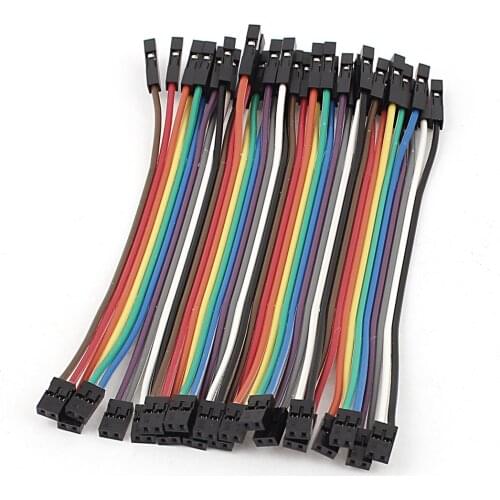 UXCELL 40Pin 1P 2.54Mm To 2P 2.0Mm Female Breadboard Jumper Cables Wire 10Cm