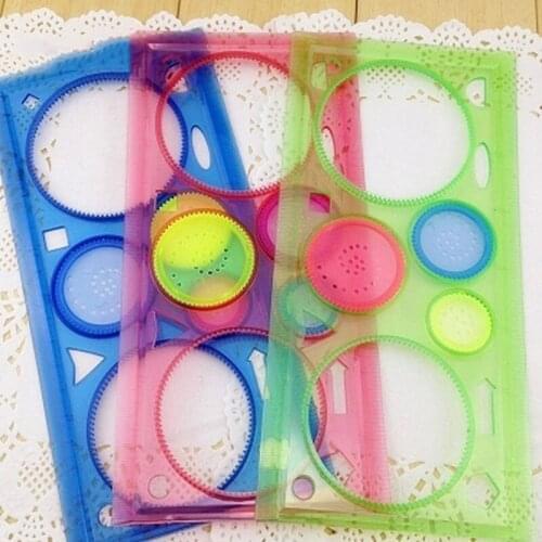 Painting Multi-function Interesting Puzzle Children Drawing Plastic Ruler Can Improve Start Work Ability NK-Shopping