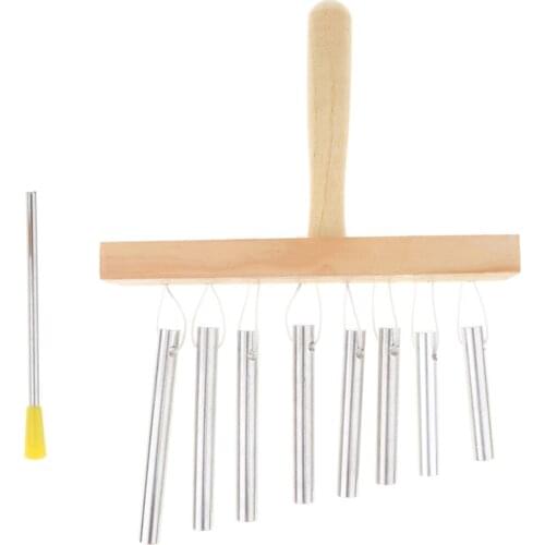 8 Tone Wind Chimes Metal Tubes - Percussion Musical Instruments For Kids Chidlren Music Eduactional Toys