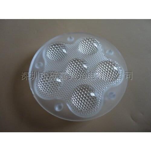 PMMA optical convex 6 in 1 lens diameter 73MM bead LED lens,High-power LED Piece lens