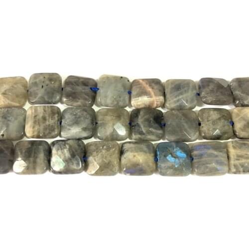 Wholesale 3strings/lot Labradorite 10mm Faceted Square stone Loose Beads Fit Jewelry Making,15“/string
