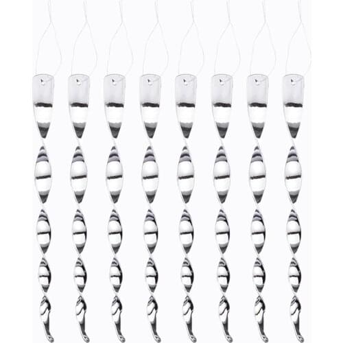 8pcs 30cm Bird Repellent Reflective Scare Rods Spiral Deterrent Control Device Garden Outdoor Hanging Ornament