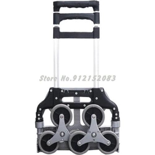 Stair Climber Pull Cart Aluminum Alloy Trolley Trolley Pull Cargo Luggage Cart Trolley Cart Shopping Cart Folding And Portable