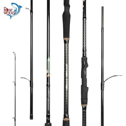 RoseWood 2.4m/2.5m Pike Fishing Rod 65-140g, Fast Medium-heavy Carbon Rods Spinning Rod CW 10-40lb Casting Rod Fishing Pole