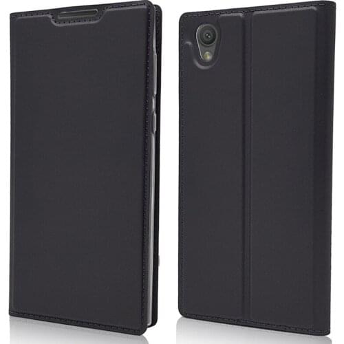 Ultra Slim Magnetic Case For Sony Xperia L1 Flip Stand Cover with card slots Fundas Protective Shell