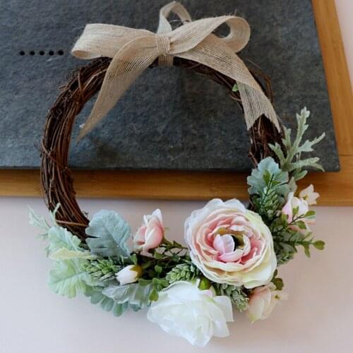 Spring Summer Decor Rose Floral Wreath Party Home Decoration For Wedding Arch Front Door Wall Decor