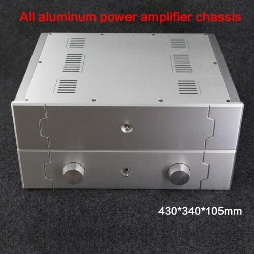 All Aluminum Power Amplifier Chassis Combine The Case DIY Preamp Shell Amplifier Box Audiol Enclosure BZ4310C 430*340*105mm