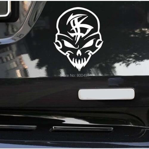Funny Skull Car Stickers Ghost Rider Decoration Decal for Toyota Renault Chevrolet Volkswagen Tesla Opel Hyundai Kia Lada