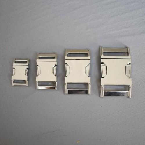 1 Pcs 15mm/20mm/25mm/30mm DIY Accessories Backpack Buckles Dog Collar Webbing Quick Release Metal Buckle Safety Clasp Bracelet