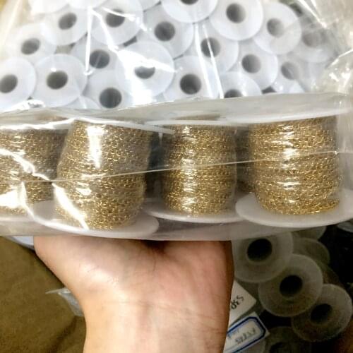 ASON 10 Meters/Lot Gold Silver Color Link Chains Necklaces Stainless Steel Bulk Sale Rolo Cuban Making Findings DIY Supplies