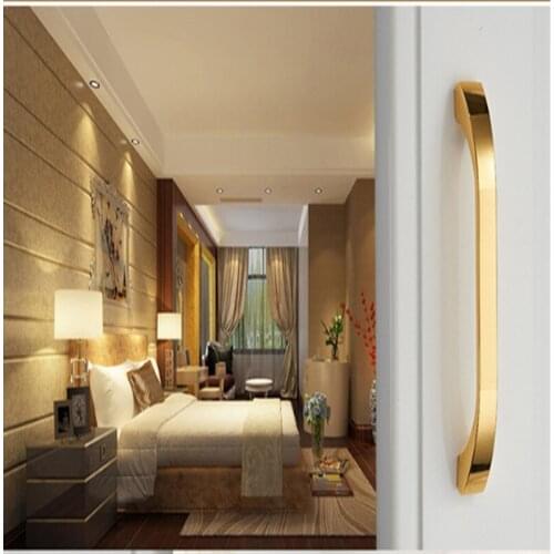 1PCS Modern simple golden hand door handle drawer cupboard European wardrobe door cabinet hardware