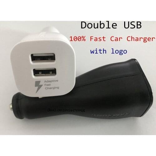 100pcs/lot A++++ quality 15w 5V-2A daul Double USB Fast Car Charger Adapter For samsung S6 S7 Edge Note 5 100% Fast Charging