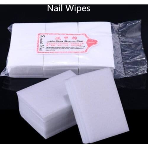 600Pcs/Bag Cotton Nail Polish Remover Nail Wipes Gel Wipes Professional Salon Use or Home Use Lint-Free Wipes 100%Cotton Lint
