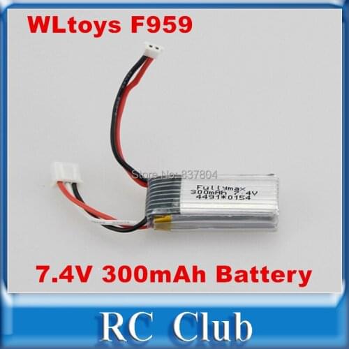 7.4V 300mAh Battery for WLtoys F959 / XK A600 RC Airplane Spare Parts Accessories F959-010