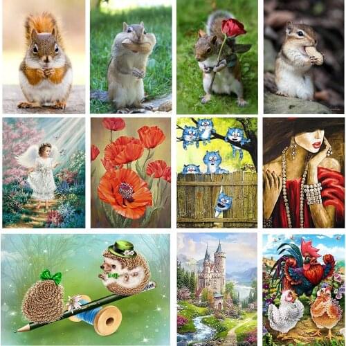 DIY Crystal Full Drill 5D Diamond Painting Cross Stitch Kit Mosaic Round Rhinestone Diamond Painting Embroidery Picture