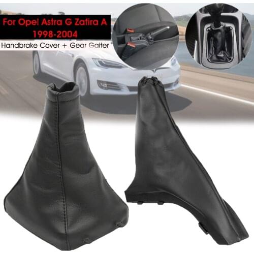 Car Gear Shift Collars Gaiter Dust Cover #24430525 And Handbrake Grips Cover #578412 90437203 For Opel ASTRA G MK4 1998-2009
