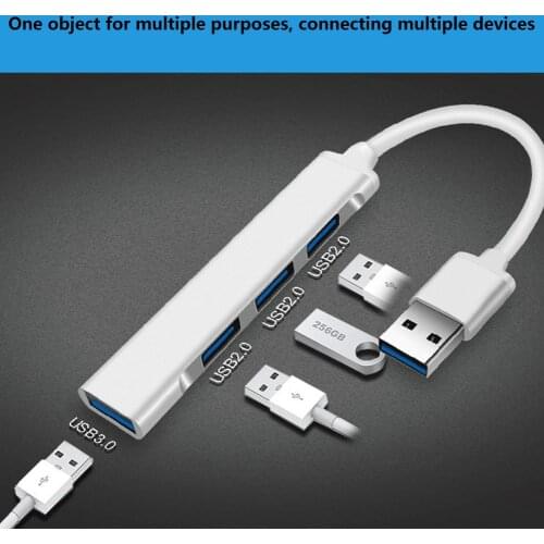 Usb 3.0 Hub Docking Station, Aluminum Alloy With 4 USB Ports For Computer Laptop Plug-and-play 4 In 1 Mini USB Docking Station