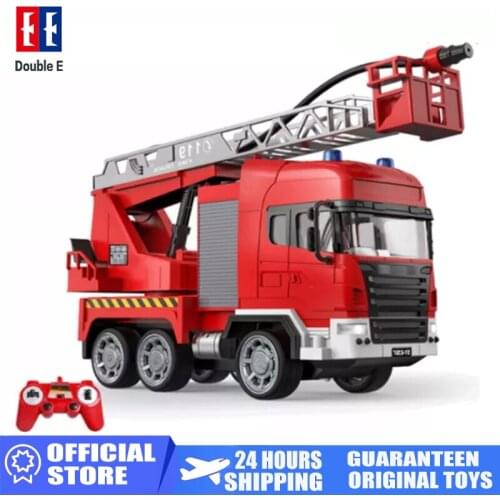 E597 1/20 Rc Fire Truck Car Model Remote Controlled Car Spray Water Shoots Toy Car Fires Engines Educational Toy for Boy Kids
