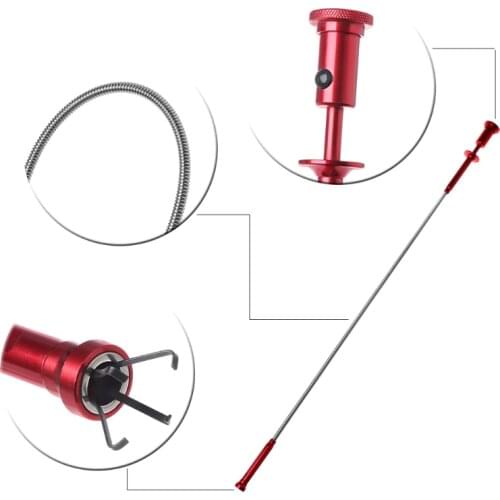 Flexible Pick Up Tool Magnet 4 Claw LED Light Spring Grip Home Toilet Gadget