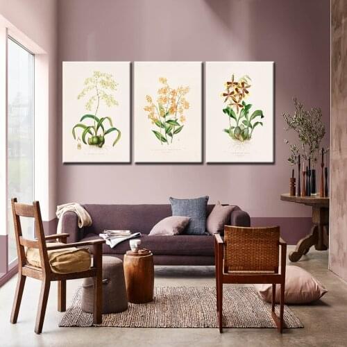 Canvas Painting kinds of flowers Nordic modern Wall Art Painting Modular Wallpapers Poster Print for living room Home Decor