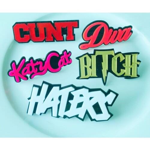 New Fashion Acrylic Letters Hyperbole Large Rings for Women Jewelry Punk Hip Hop Free Size Adjustable White Pink Red Letter Ring