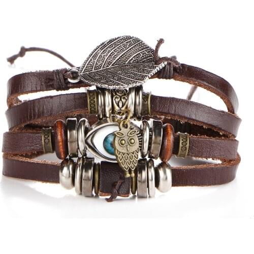 Marcatsa Men's Leather Bracelets