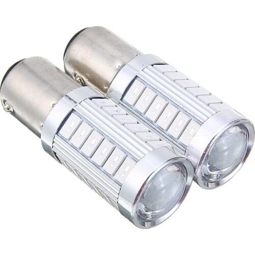 Mayitr 2PCS 1157 BAY15D 33 SMD 5730 Car Led Lights Emergency Stop Brake Tail Lamps Auto Rear Reverse Bulbs Red Light