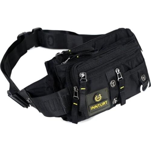 Men Nylon Hip Bum Waist Pack Sling Chest Bag Purse Military Fashion Multi-Pocket Male High Quality Messenger Fanny Belt Pack