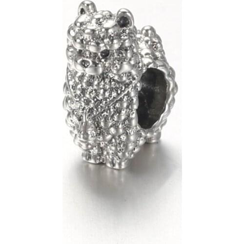 Authentic S925 Silver Bead Cute Fluffy Llama Charm fit Lady Bracelet Bangle Girl Birthday Gift DIY Jewelry