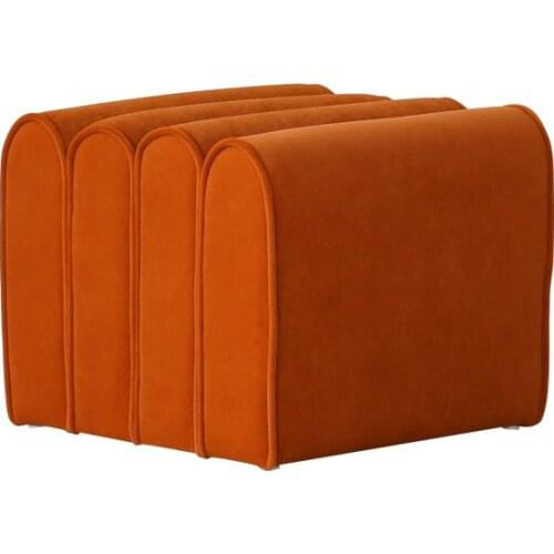 Custom Single Double Soft Flannel Velvet Ottoman Stool Footrest Shoes Changing Stool chair living Bed Room pouf Dressing Seat