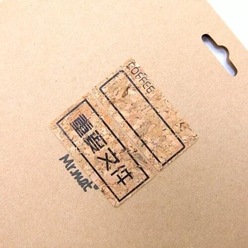 Retro cork simple note stickers salt wind wood stickers handwritten waterproof self adhesive label removable traceless stickers