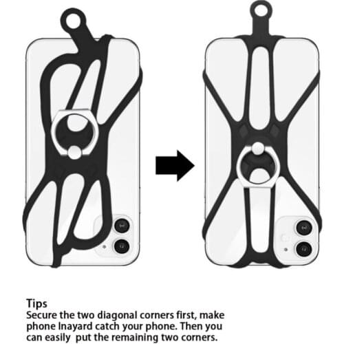 2021 Hot Sale Universal Lanyard For Phone Silicone Sports Phone Mobile Phone Lanyards Ring Holder Case Neck Hanging Rope Sling