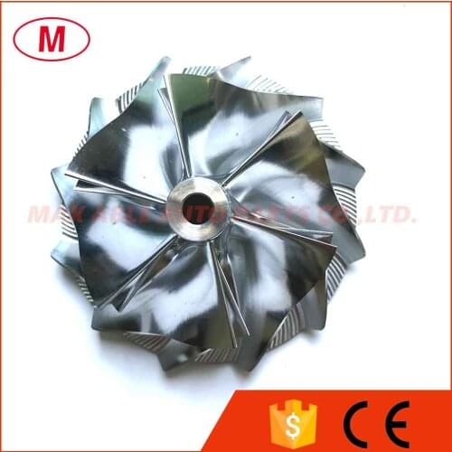 RHF5 49.50/63.80mm 6+6 blades Reverse High Performance Turbo Billet compressor wheel/Aluminum 2618/Turbocharger Milling wheel