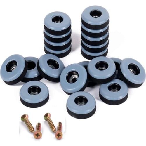 12pcs Furniture Sliders Reusable Furniture Glides with Screws for Hardwood Chair Leg Slides Floor Protector Table Leg Slide Mat