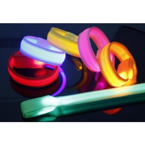 LED Flashing Wrist Band Bracelet Arm Band Belt Light Up Dance Party Glow For Party Decoration Gift SN1146