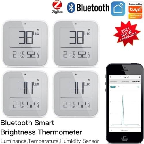 ZigBee Bluetooth-compatible Smart Brightness Thermometer Sensor Light Temperature Humidity Detector Tuya Smart App Alexa Control