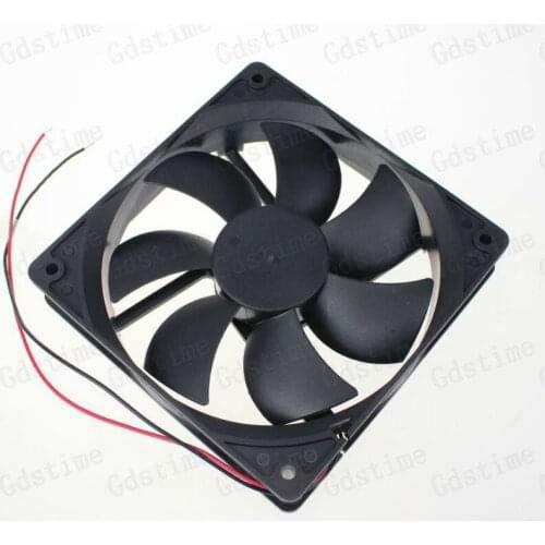 5 pieces Gdstime 120x120x25mm DC 12V Brushless Cooler Cooling Fan 5 inches 120mm x 25mm 12cm 2 Wire Without Connector