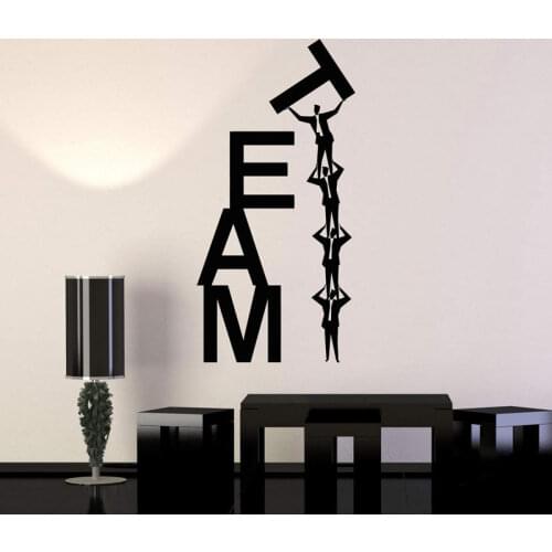 Vinyl wall decals team work teamwork office sticker business office place wall art fashion decoration