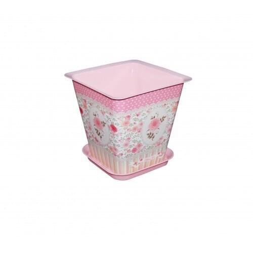 Vintage Flower Pot Square 19x19x18cm 25090S