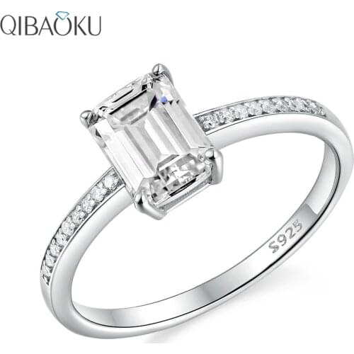Sterling Silver 925 Ring White Gold 6*8 Moissanite Diamond Ring Luxury Jewelry Moissanite Engagement Rings for Women