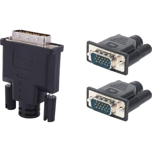 1x Virtual Display Adapter DVI DDC EDID Dummy Plug Headless Ghost Display & 2PCS VGA Virtual Display Adapter