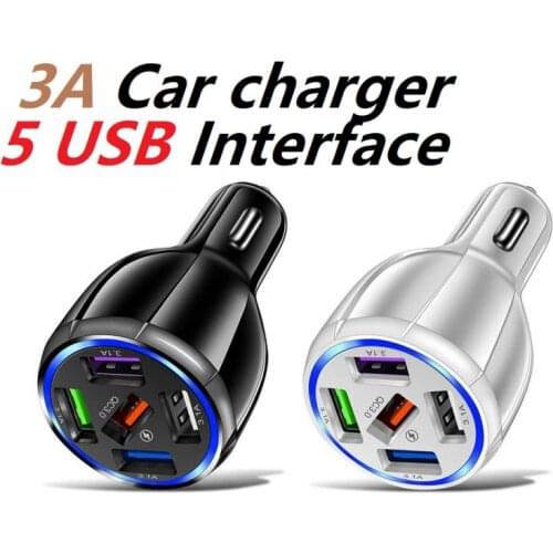 5port 3A Car Charging 15A 5USB Car/Truck Charger QC3.0 5USB Interface Fast Charging Adapter For Mobile Phone More Compatible