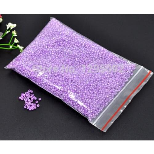 5000Pcs Seedbeads Spacer Glass Beads Round Shape Purple Beading Work Accessories Jewelry DIY Component 2mm