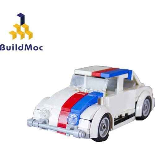 BuildMoc Movie The Love Bug City Car 147PCS MOC Model Building Blocks Toys for Children DIY Toy Kids Gifts Citys Car