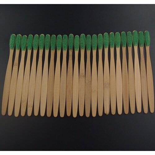 DR.PERFECT DR.PERFECT 24PCS/lot environment Eco friendly wooden Bamboo Toothbrush tongue scraper Oral Care Soft Bristle